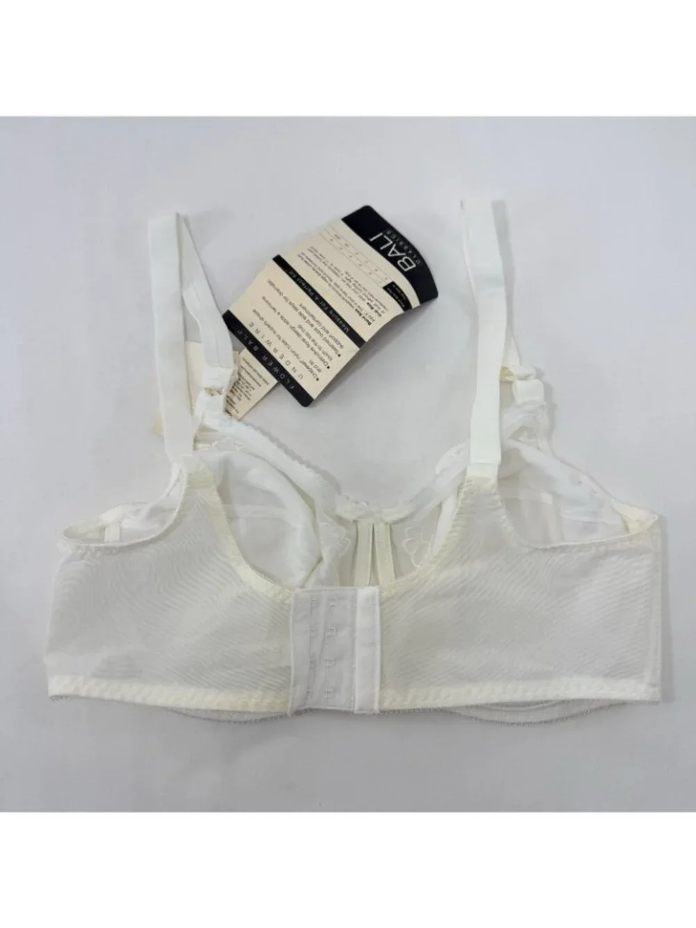 Flower Bali Classics Full Figure Lift Bra Size 38D Underwired Wired See Through